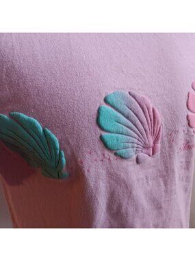 True Vintage T-shirt Medium SINGLE STITCH HAWAII SEA SHELL PUFF PRINT ONEITA